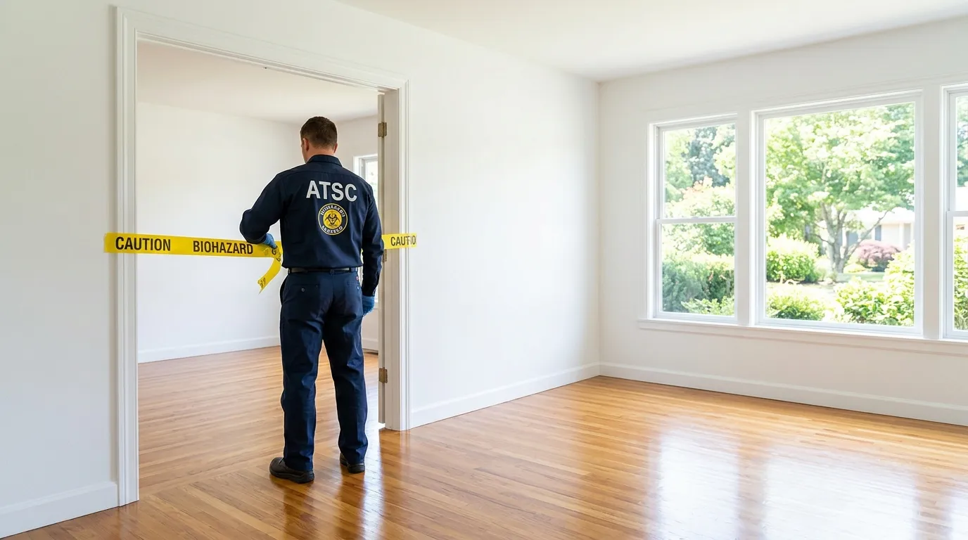 Certified biohazard cleanup crew performing Crime Scene Cleanup in Westpark